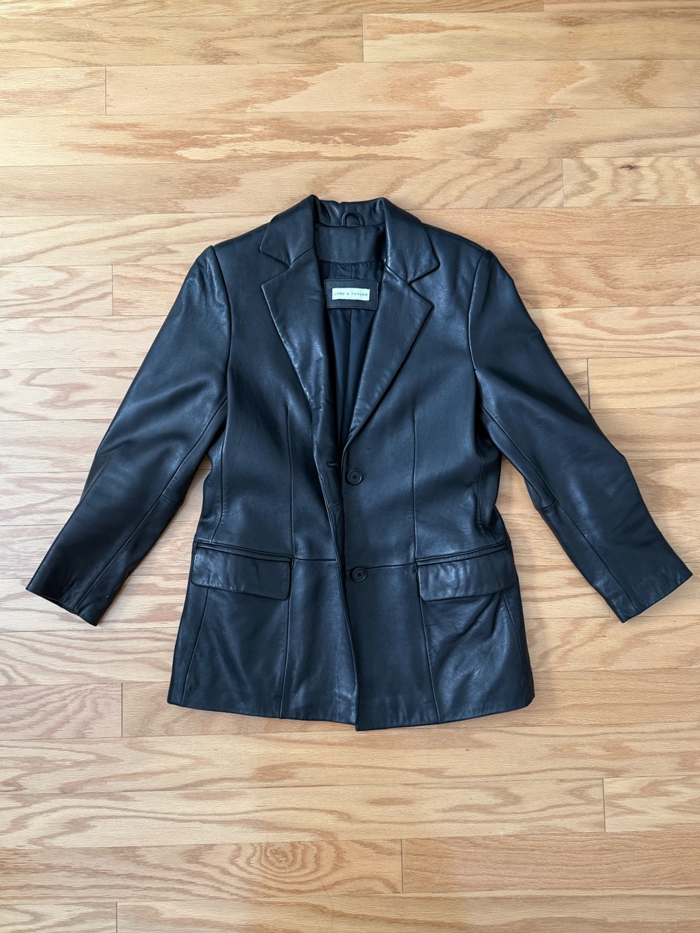 Vintage 90s Black Leather Blazer
